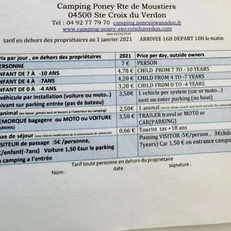 אתר קמפינג Mobilhome 4/5 P /gorges Du Verdon / Equipe / / Confort / Refait A Neuf / De Ste Croix A Proximite